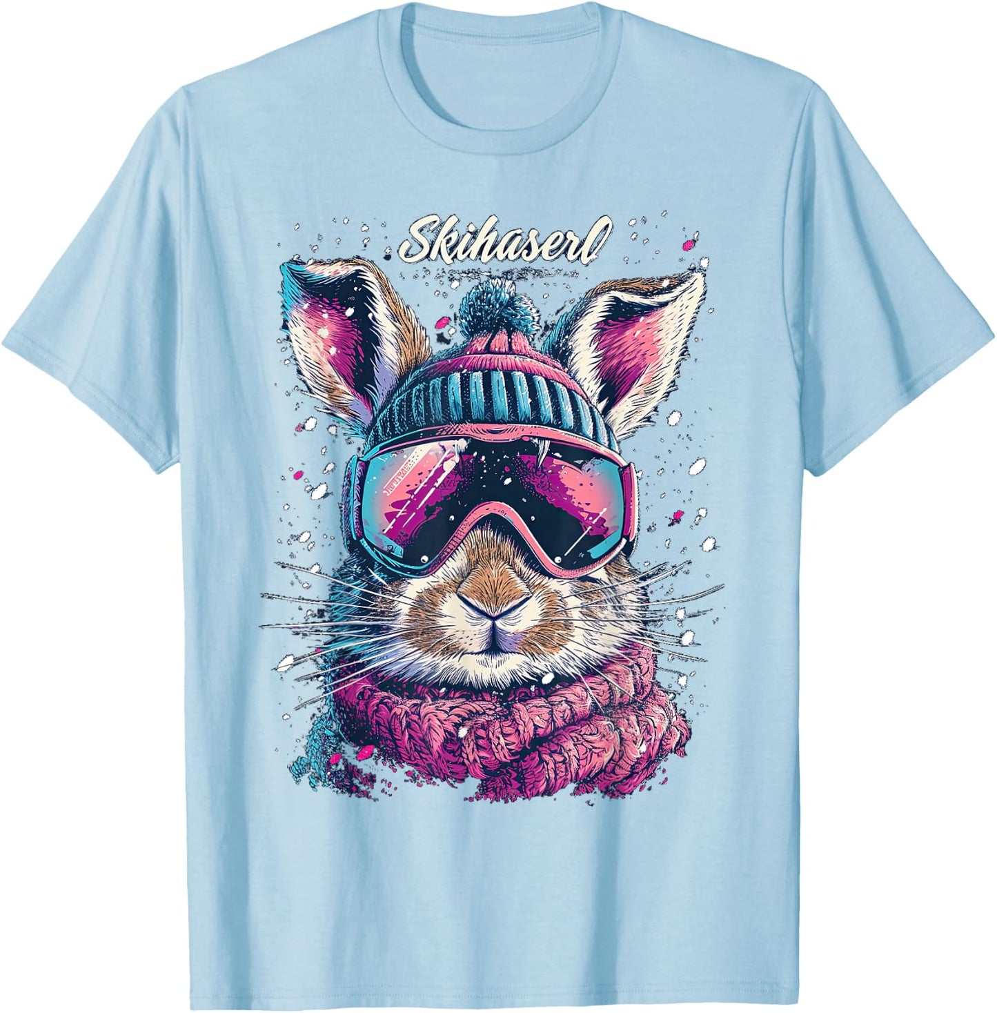 Skihaserl Apres Ski Haserl Skier Winter Women's , White T-Shirt - T-Shirt | Light Blue