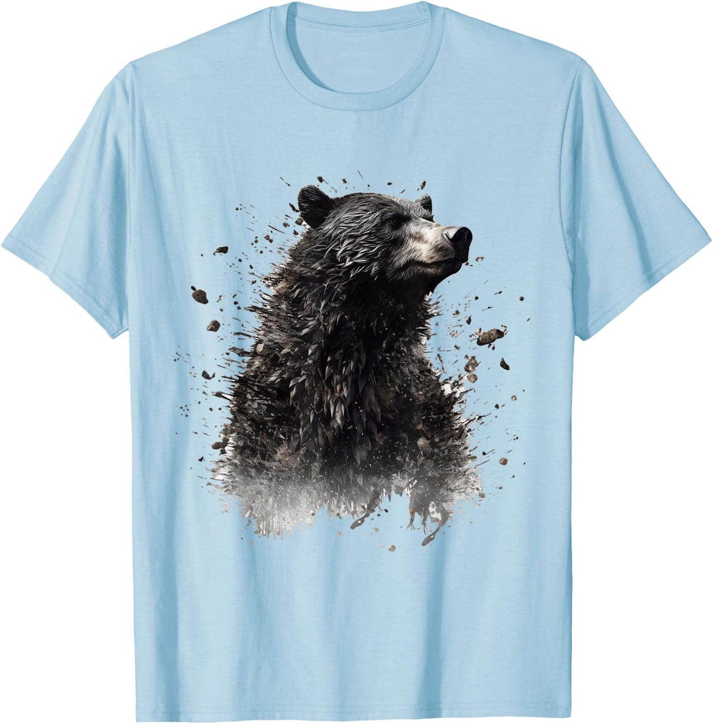 Bear - Animal Art Forest Animals Bear T-Shirt - T-Shirt | Light Blue