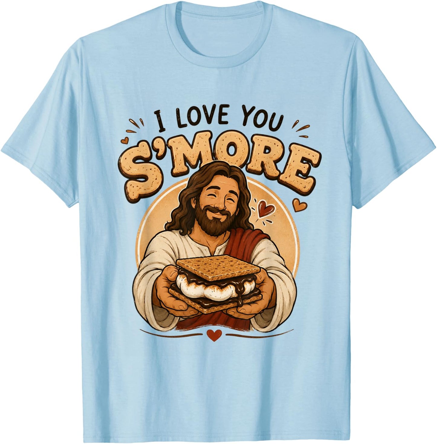 I Love You S'More Than You Know Funny Christian Camping T-Shirt - T-Shirt | Light Blue