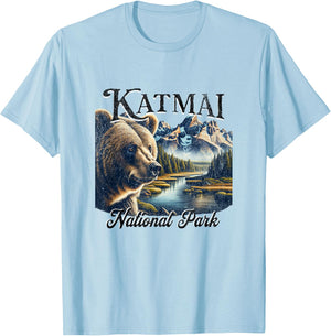 Katmai National Park T-Shirt - T-Shirt | Light Blue