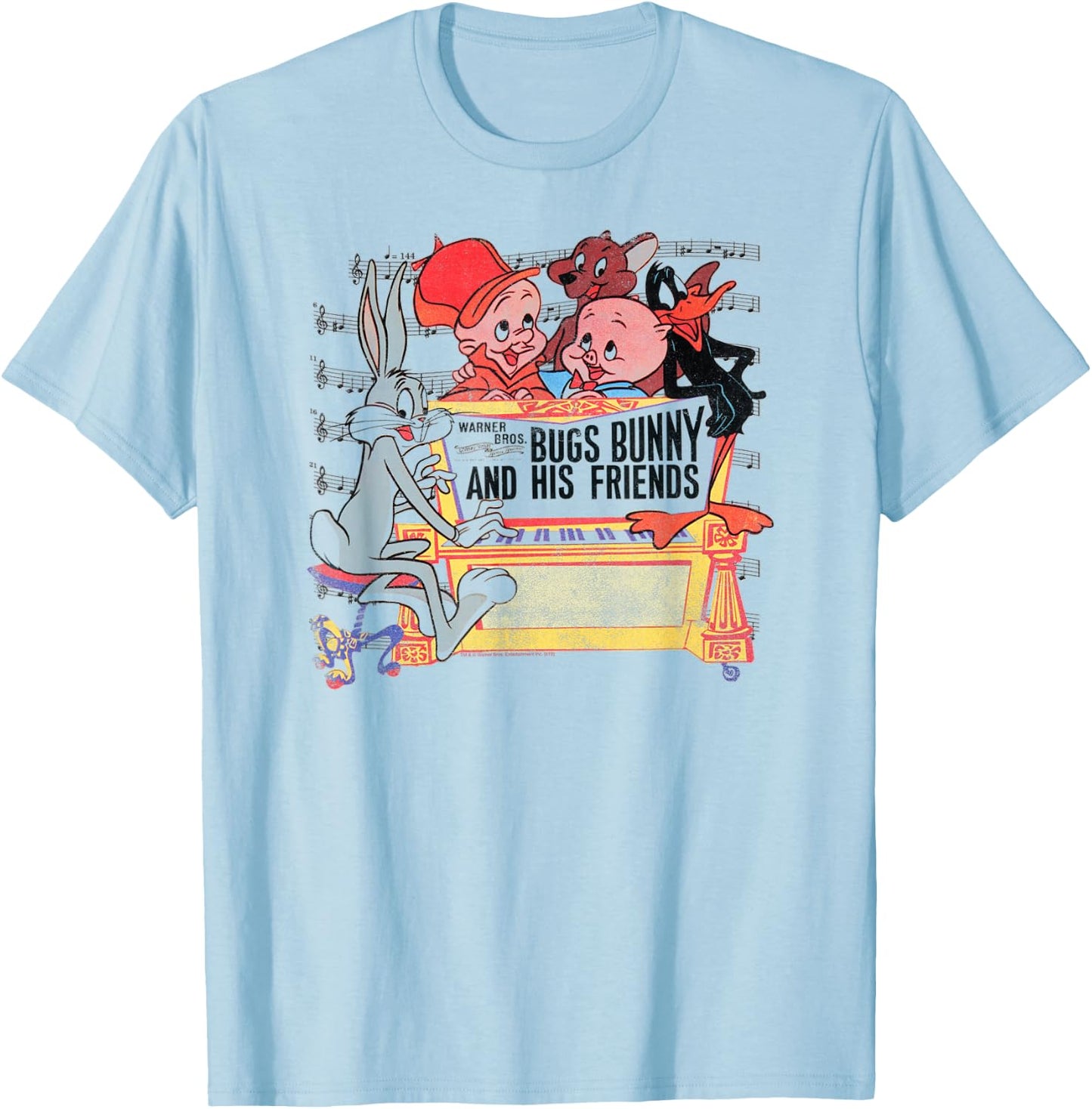 Looney Tunes Bugs Bunny and Friends T-Shirt - T-Shirt | Light Blue