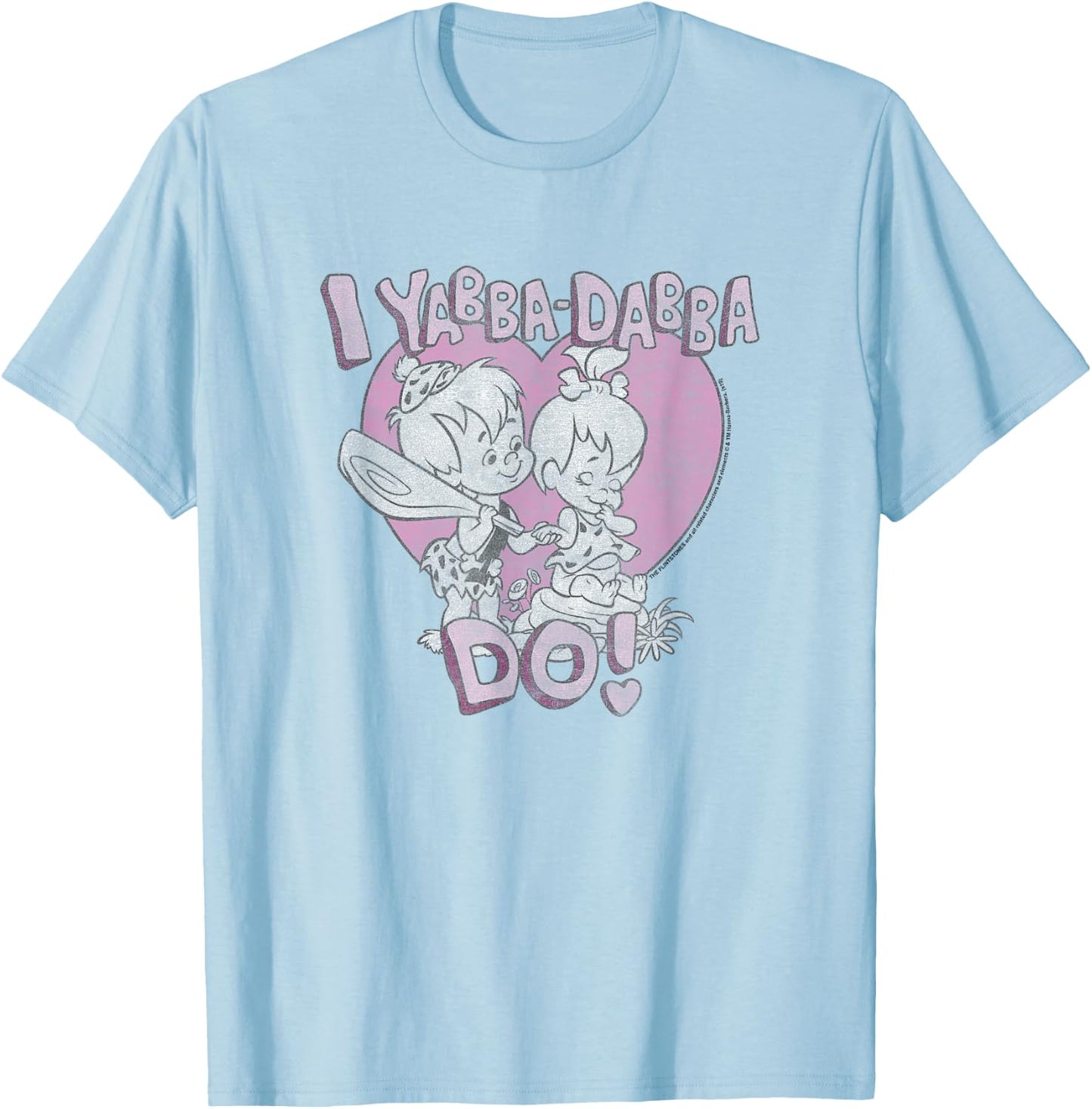 The Flintstones Pebbles & Bam-Bam I Yabba-Dabba Do! Small T-Shirt - T-Shirt | Light Blue