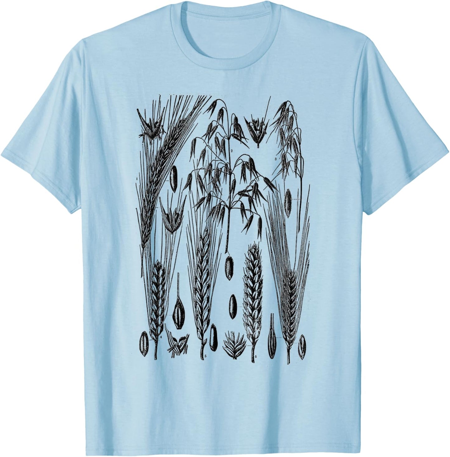 Farmers Grain Wheat Farm Family Wheat Vintage Wheat Print T-Shirt - T-Shirt | Light Blue