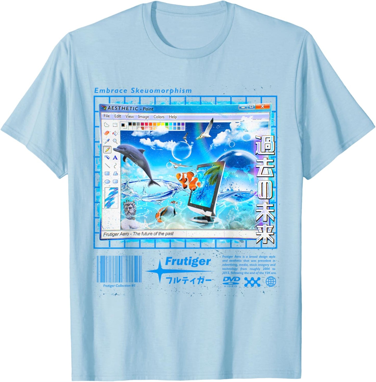Frutiger Aero Fashion Collection T-Shirt - T-Shirt | Light Blue