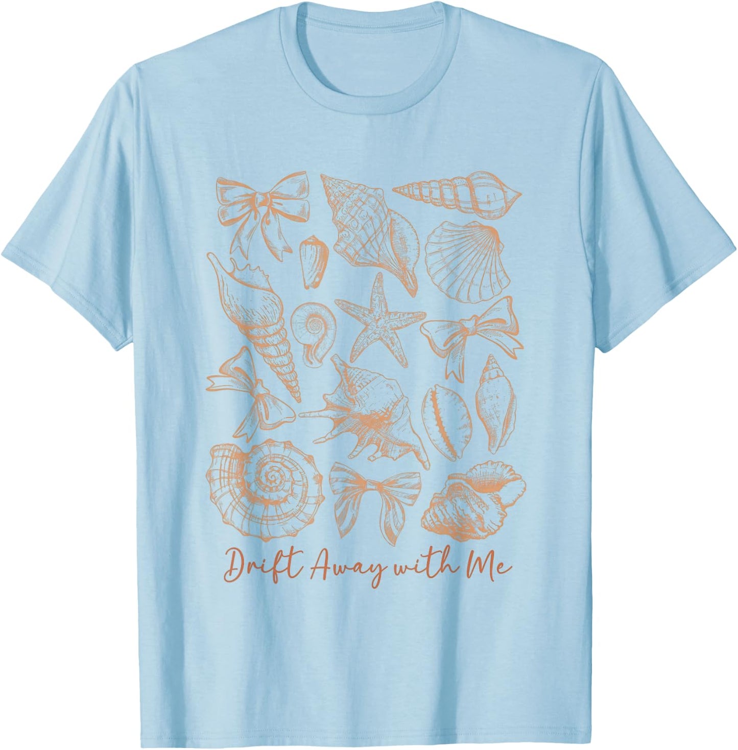 Coquillages et nœuds Drift Away with Me - Thème océan côtier T-Shirt - T-Shirt | Light Blue
