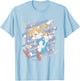 Sonic The Hedgehog Sonic & Tails Americana Distressed Logo T-Shirt - T-Shirt | Light Blue