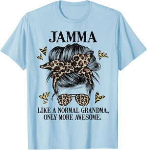 Jamma Like a Normal Grandma Only More Awesome Mothers Day T-Shirt - T-Shirt | Light Blue