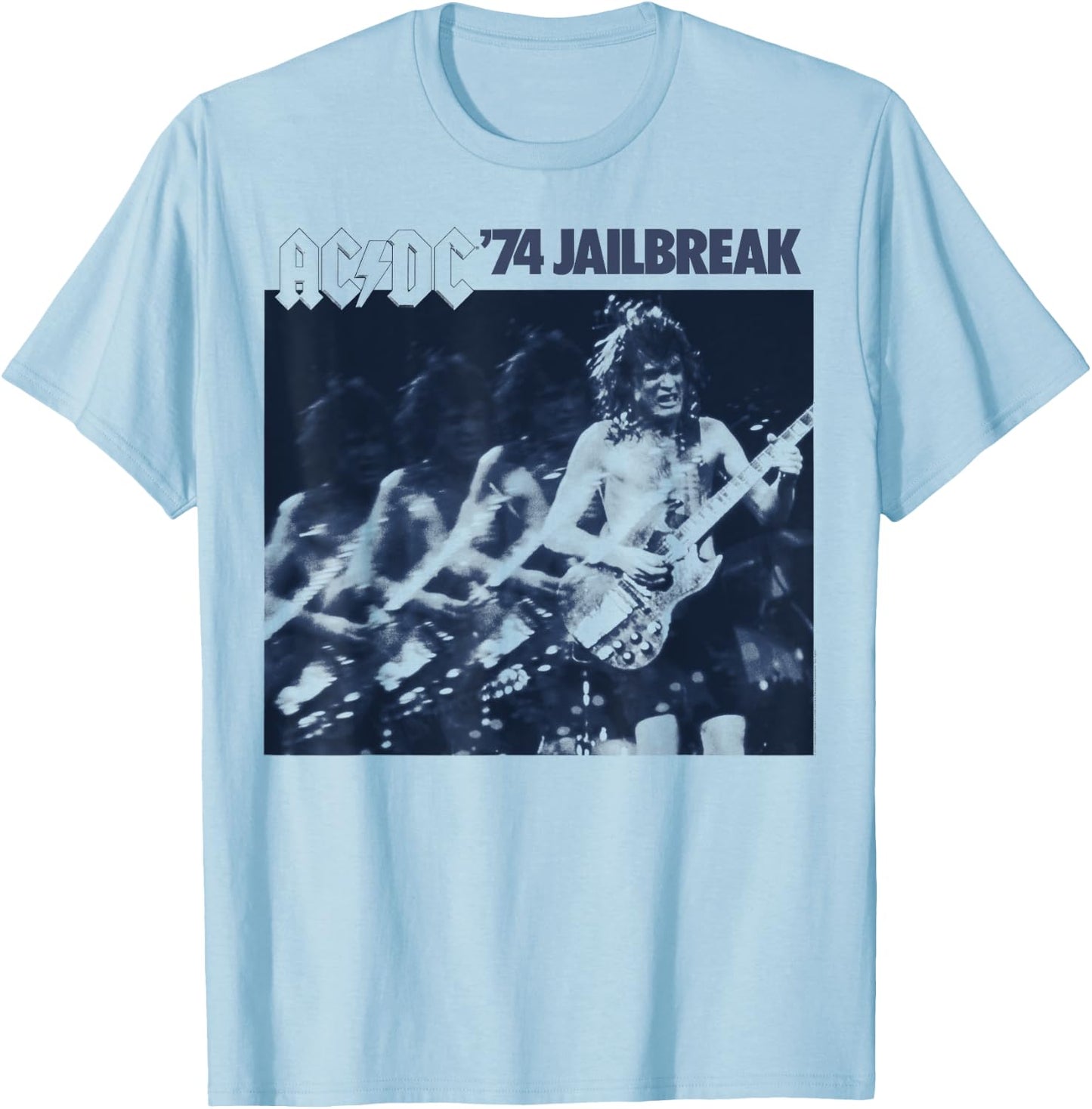 AC/DC - The cover of the 1974 EP Jailbreak has disappeared T-Shirt - T-Shirt | Light Blue