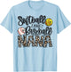 Baseball And Softball Nana of Both Girl Boy Nephew Leopard T-Shirt - T-Shirt | Light Blue