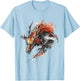 Abstract Dragon Pattern Drawing Art Animal Dragon , white, S T-Shirt - T-Shirt | Light Blue