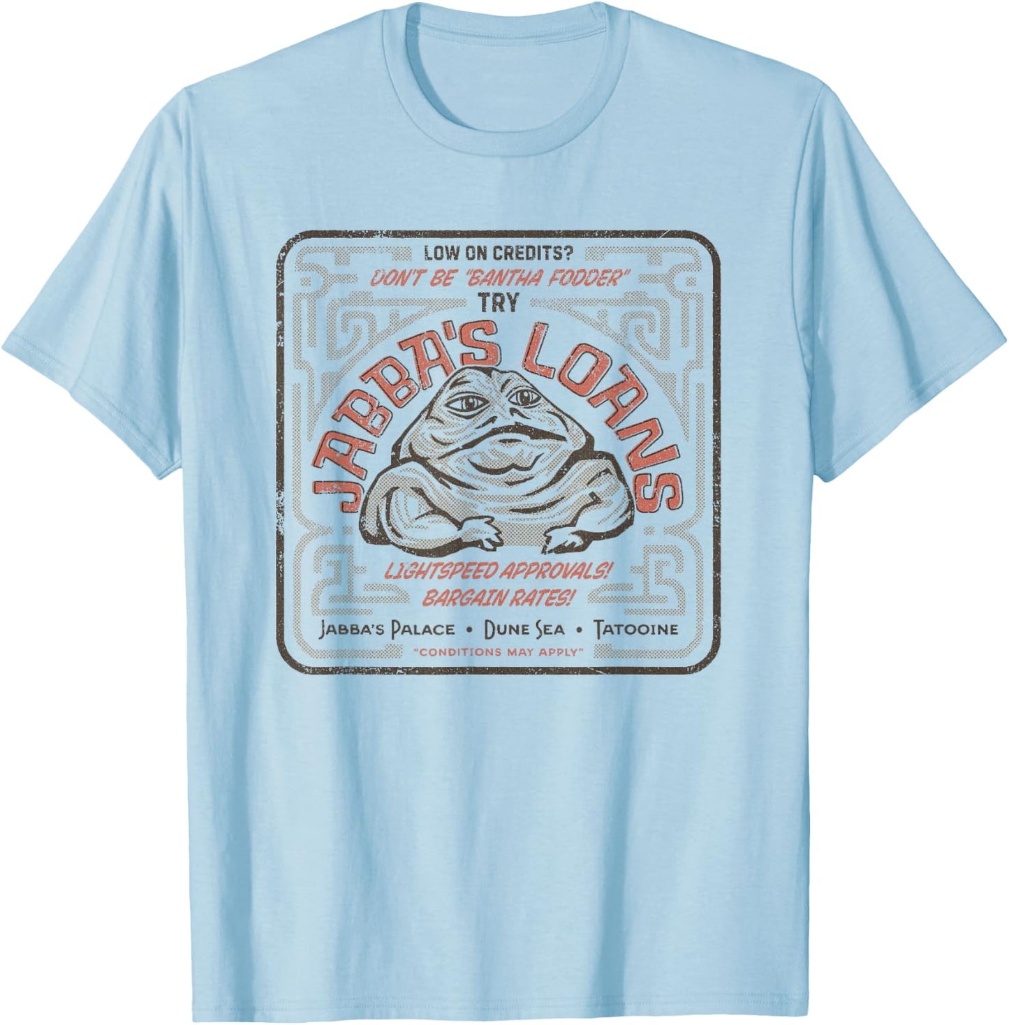 Star Wars Jabba The Hutt Loans Comic T-Shirt - T-Shirt | Light Blue