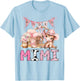 CowGirl Rodeo Mimi Pink Coquette 1St Birthday Party T-Shirt - T-Shirt | Light Blue