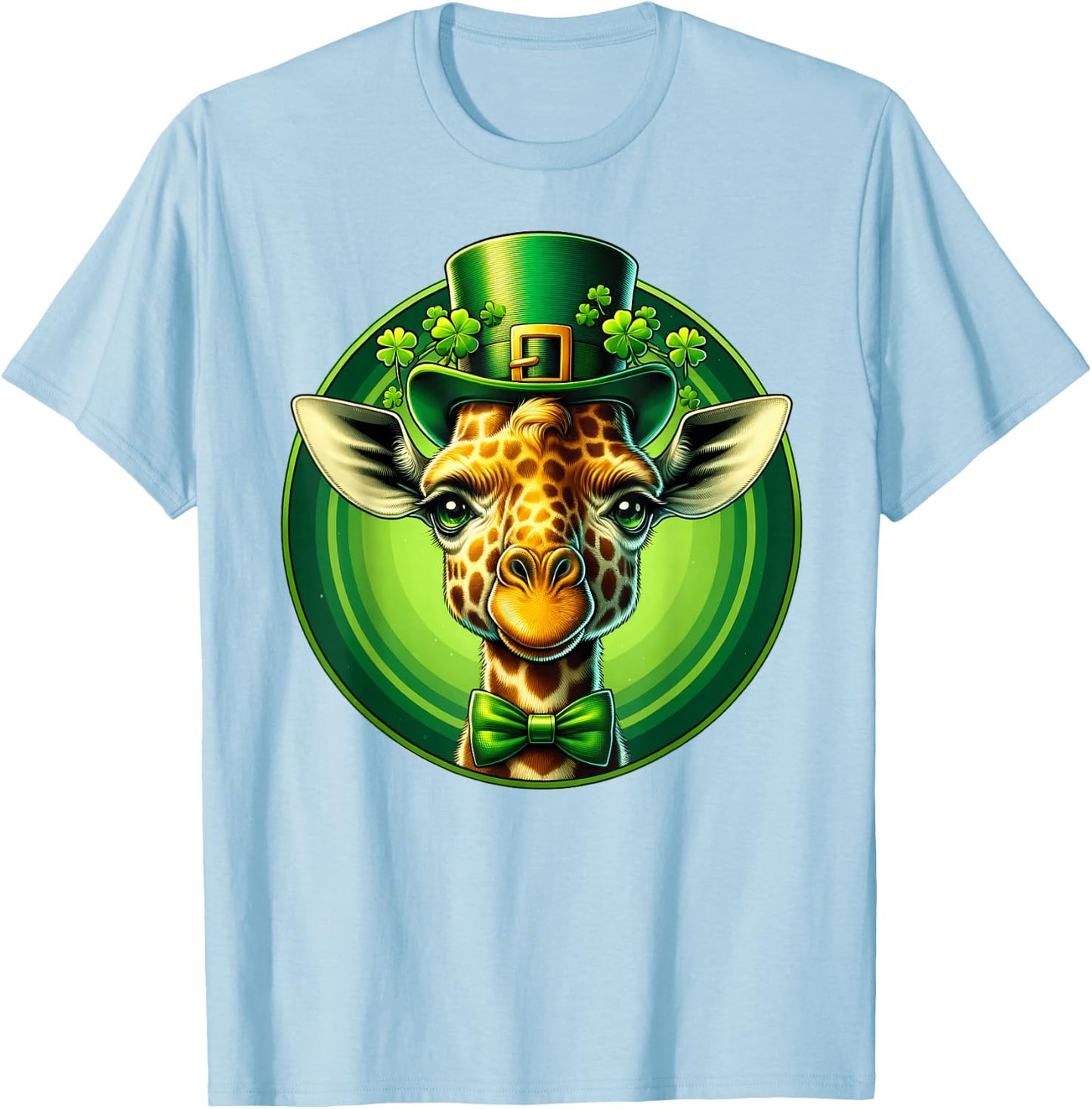 Funny Leprechaun Giraffe St Patricks Day Kids Men Women T-Shirt - T-Shirt | Light Blue