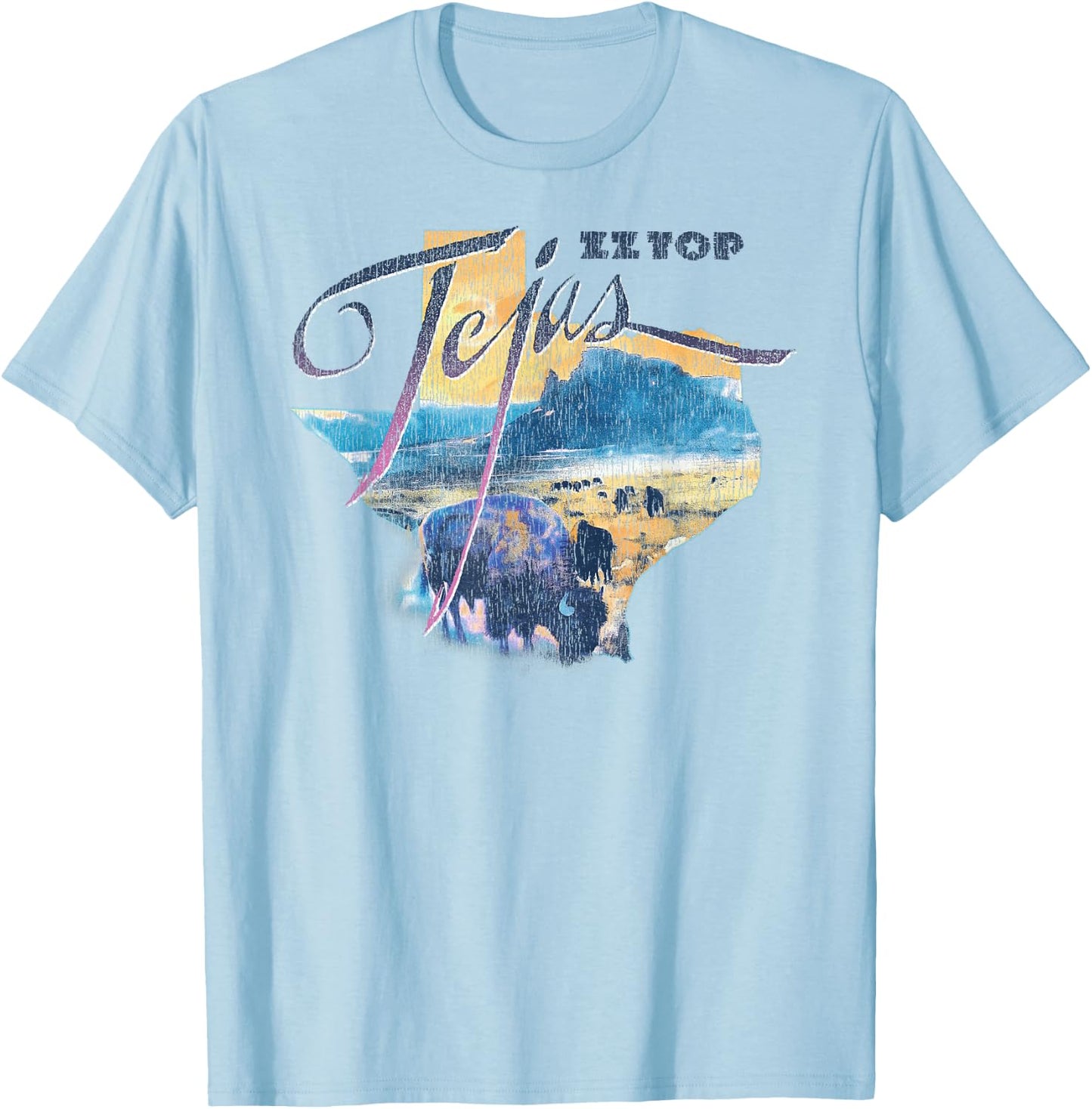 ZZ Top Tejas , white, S T-Shirt - T-Shirt | Light Blue