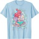Disney The Little Mermaid Ariel in Shell Watercolor Pose T-Shirt - T-Shirt | Light Blue