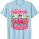 Nonna's Flamingo Party Family Reunion T-Shirt - T-Shirt | Light Blue