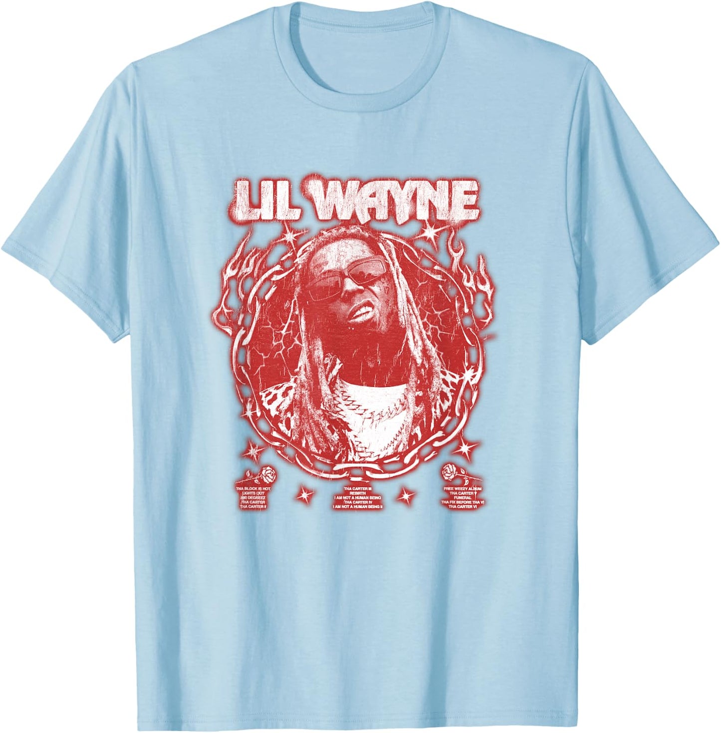 Lil Wayne Bling Official T-Shirt - T-Shirt | Light Blue