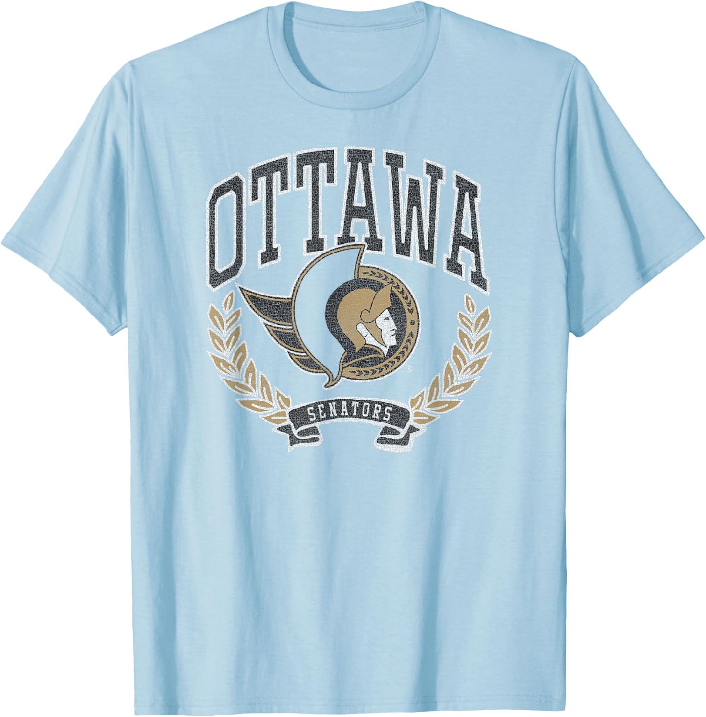 Ottawa Senators Vintage Victory Red Officially Licensed T-Shirt - T-Shirt | Light Blue