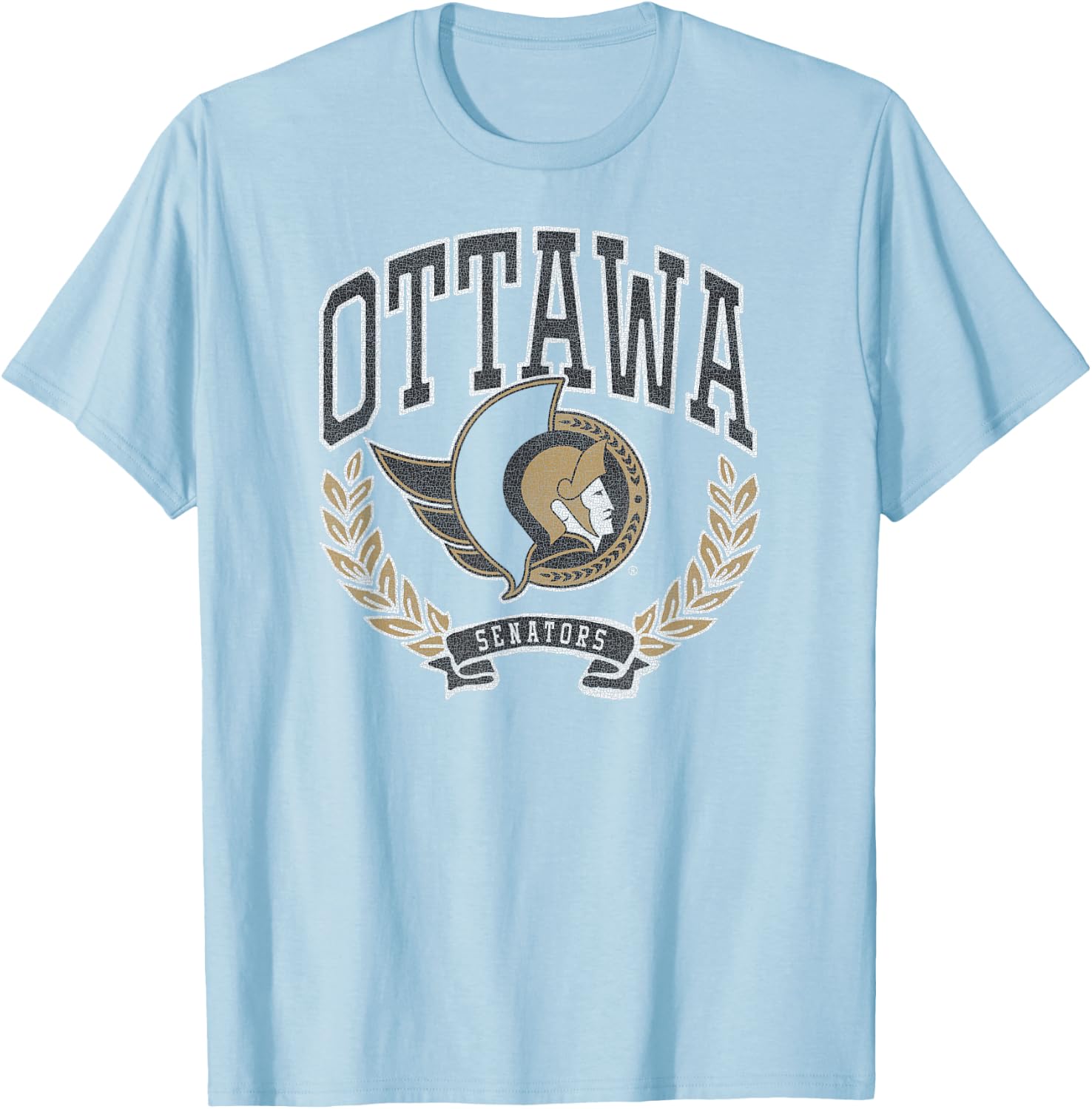 Ottawa Senators Vintage Victory Red Officially Licensed T-Shirt - T-Shirt | Light Blue