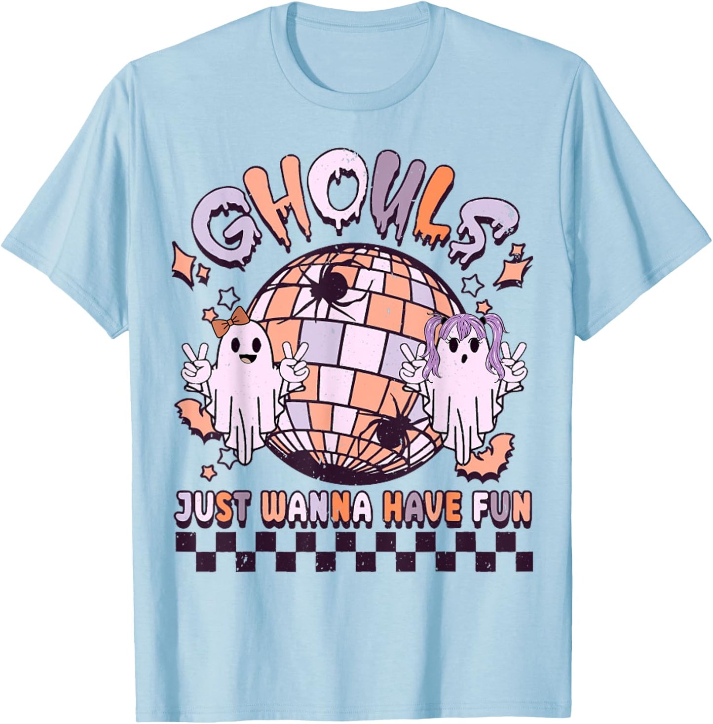 Ghouls Just Wanna Have Fun Women's Retro Halloween Costume T-Shirt - T-Shirt | Light Blue
