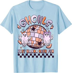 Ghouls Just Wanna Have Fun Women's Retro Halloween Costume T-Shirt - T-Shirt | Light Blue