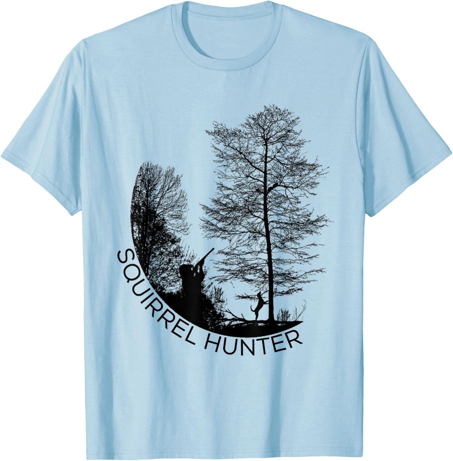 Squirrel Hunter - Hunting Dogs - Outdoorsman T-Shirt - T-Shirt | Light Blue