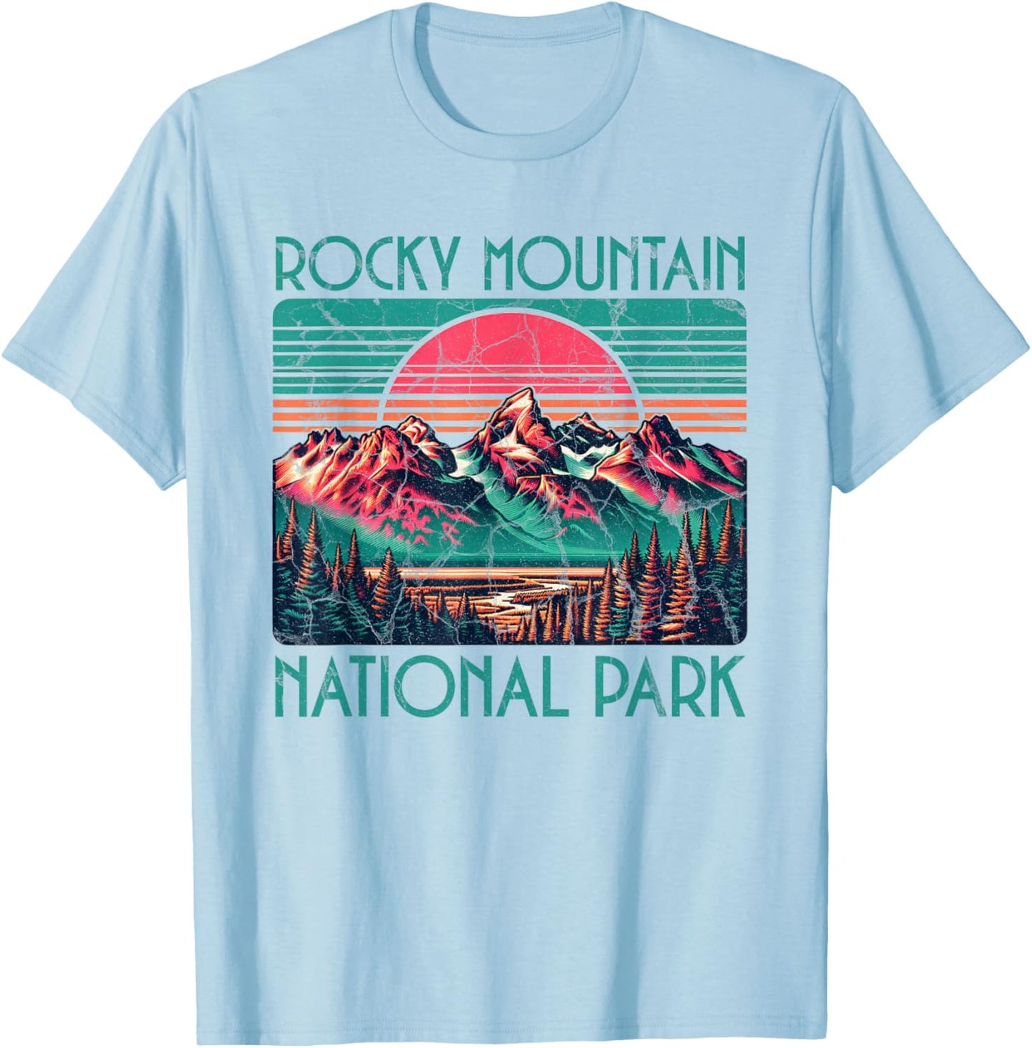 Rocky Mountain National Park T-Shirt - T-Shirt | Light Blue