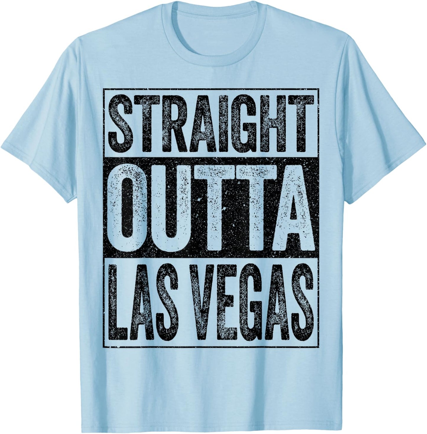 Straight Outta Las Vegas Shirt Men Women Kids Nevada State T-Shirt - T-Shirt | Light Blue