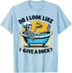 Do I look Like I Give a Duck, Funny Skeleton Bubble Bath T-Shirt - T-Shirt | Light Blue