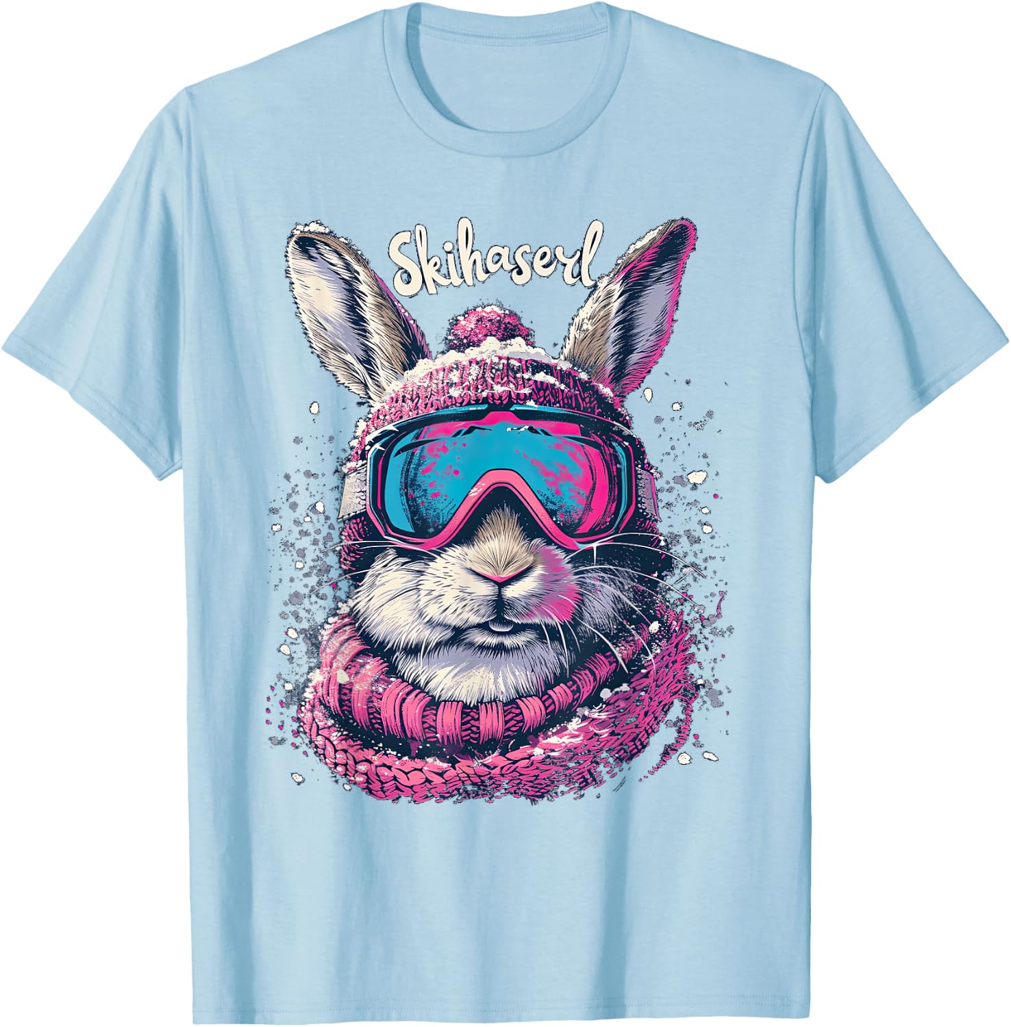 Skihaserl Apres Ski Haserl Skier Winter Women's , White T-Shirt - T-Shirt | Light Blue