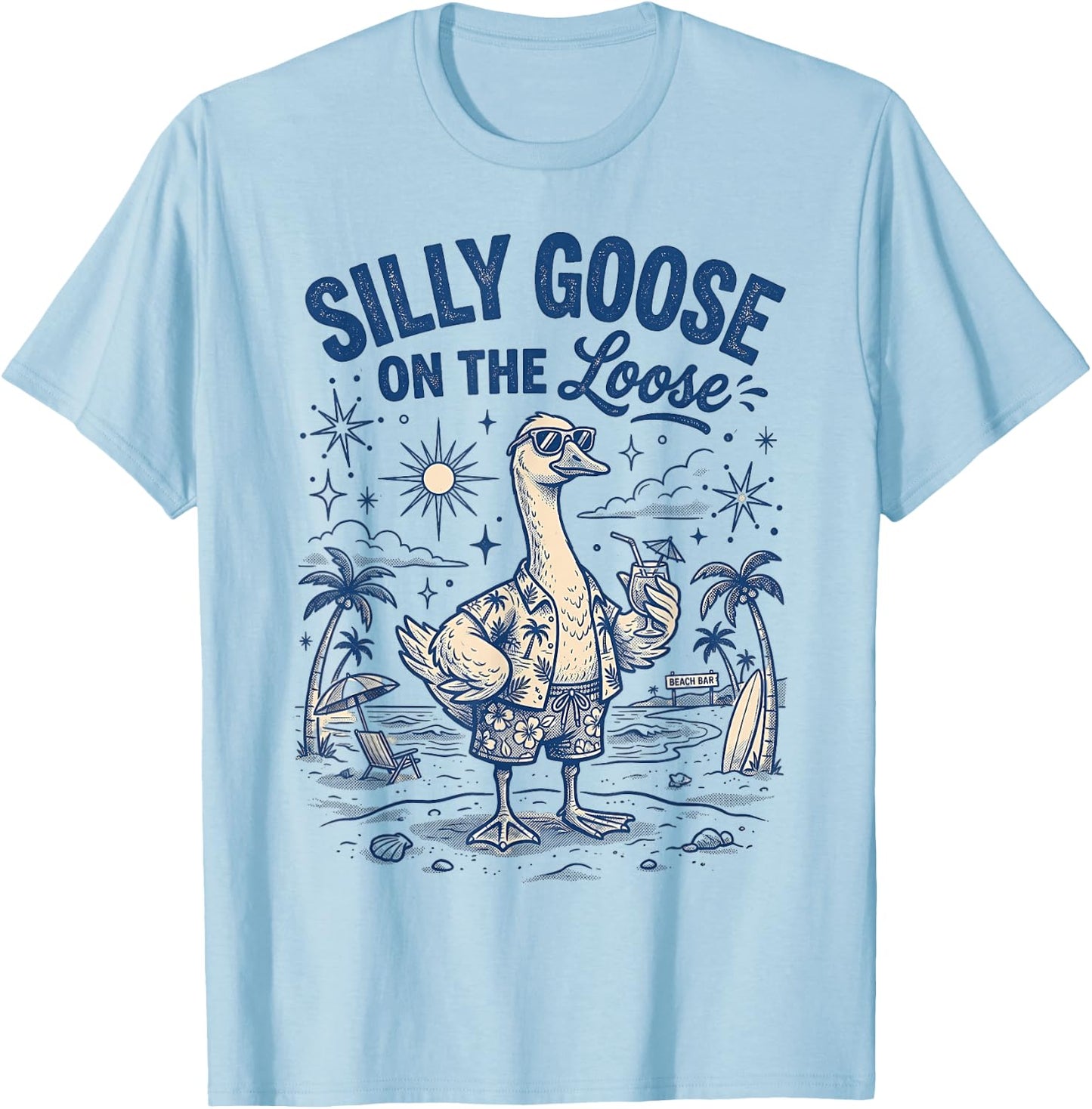 Silly Goose On The Loose T-Shirt - T-Shirt | Light Blue