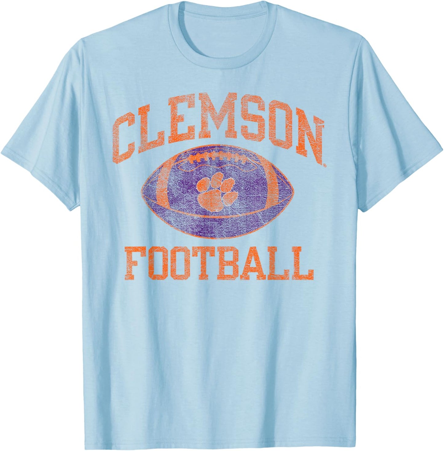 Clemson Tigers Football Intensity White Officially Licensed T-Shirt - T-Shirt | Light Blue