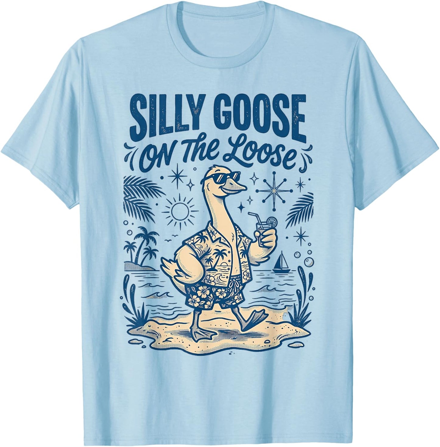 Silly Goose On The Loose T-Shirt - T-Shirt | Light Blue