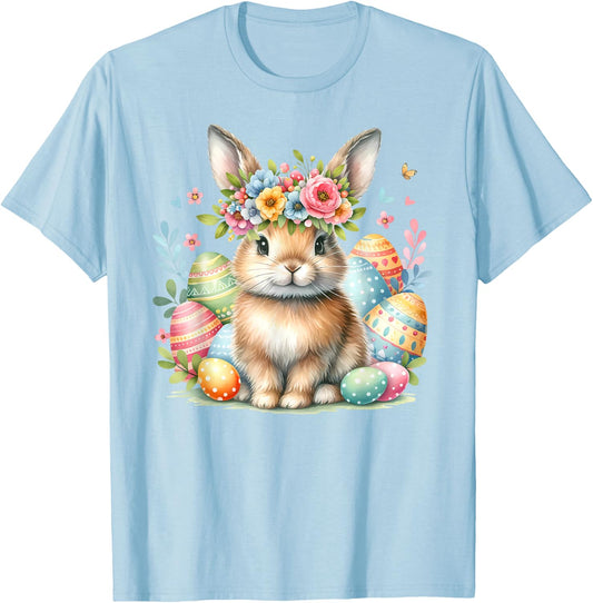 Osterhase Ostern Hase Ostereier Oster Outfit Osterhasen süß T-Shirt - T-Shirt | Light Blue