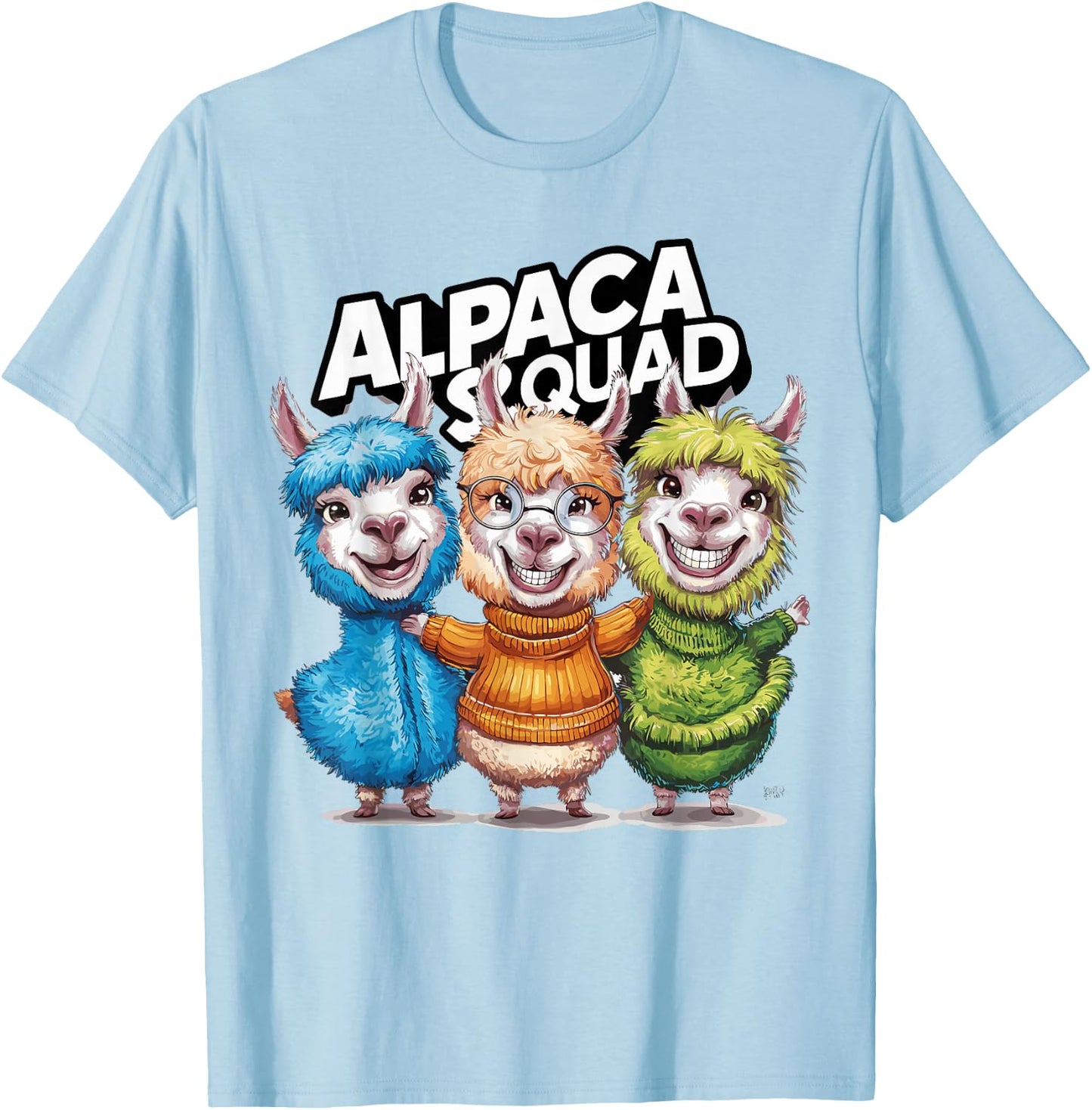 Alpaca Squad Design for Alpaca Lover Stuff | Kids Alpaca T-Shirt - T-Shirt | Light Blue