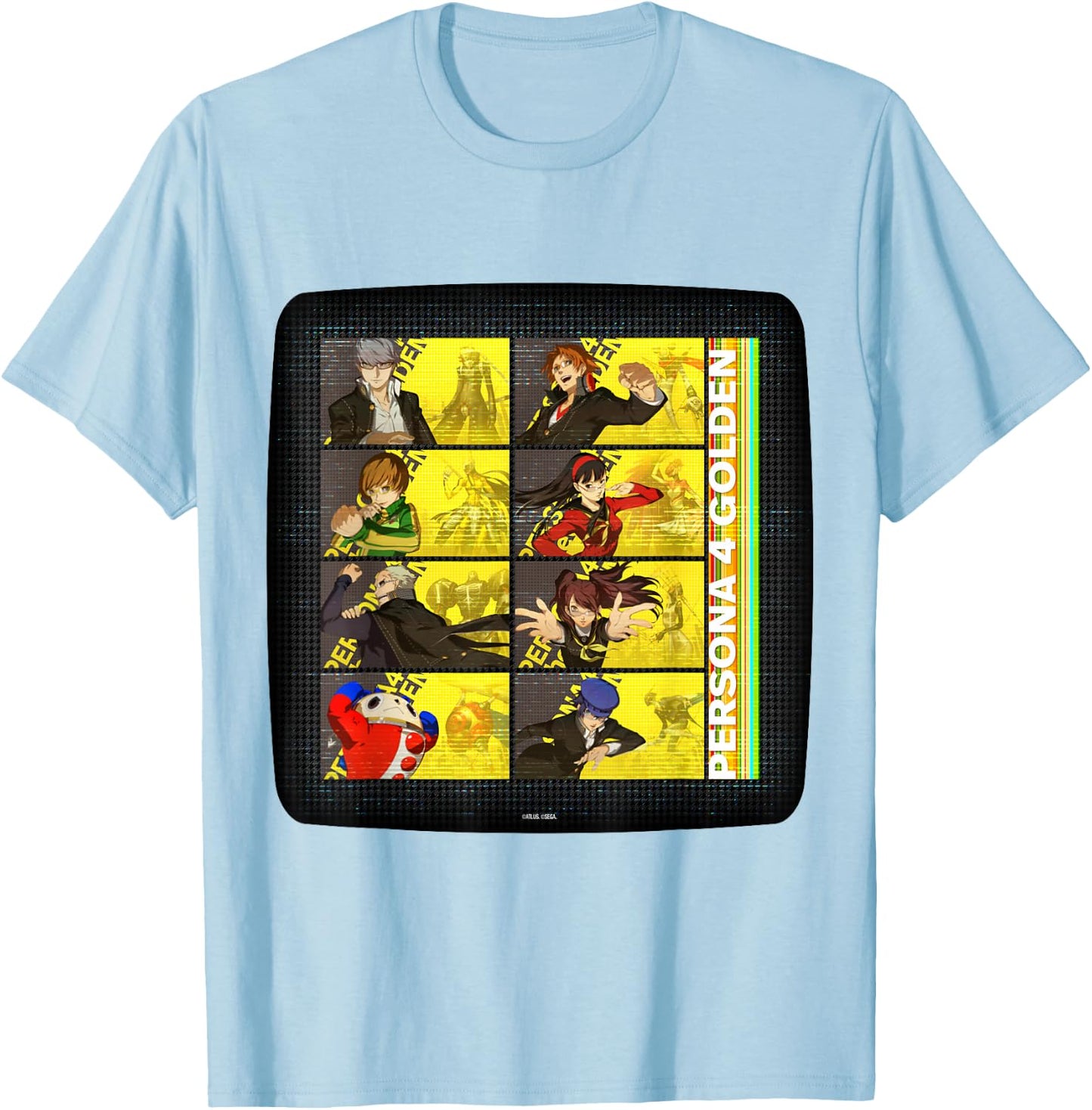 ATLUS Persona 4 Golden: TV Static T-Shirt - T-Shirt | Light Blue