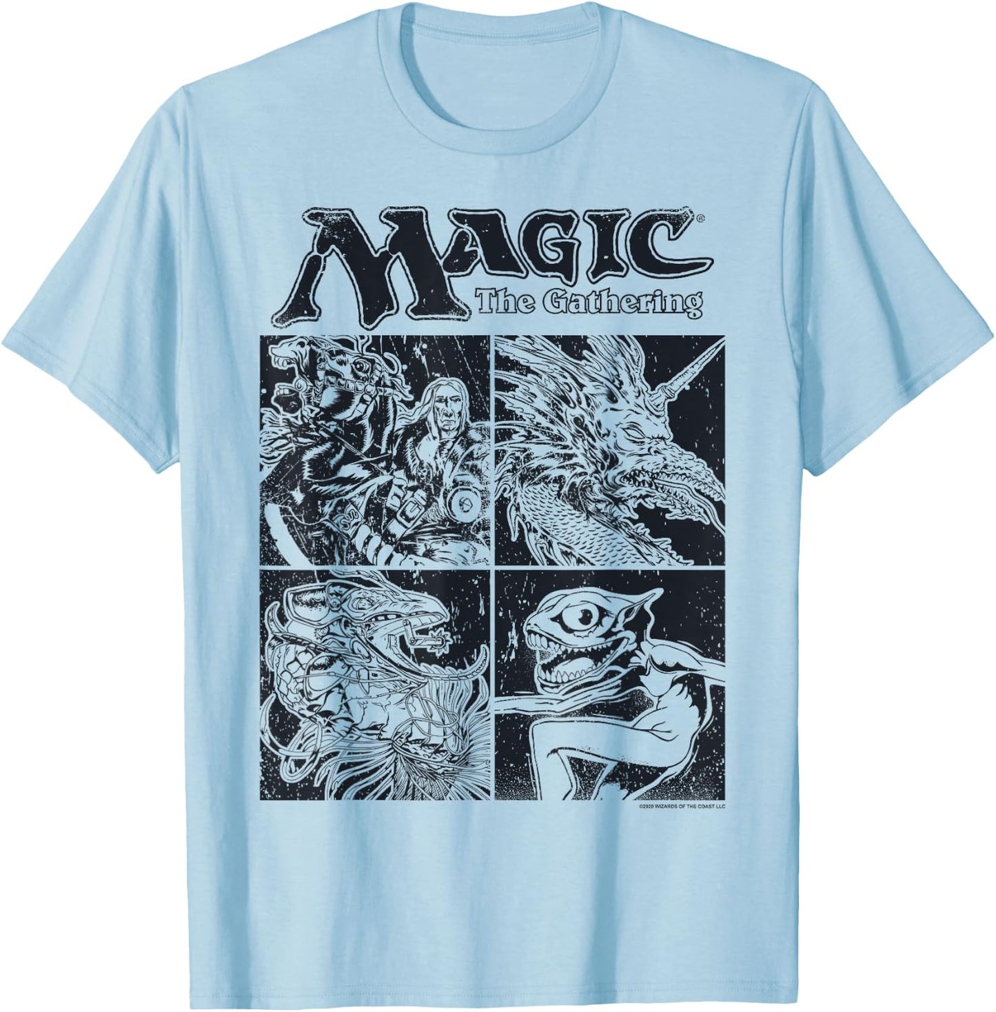 Magic: The Gathering Creature Box Up , white, S T-Shirt - T-Shirt | Light Blue