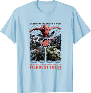 Marvel Spider-Man: New Day Spidey vs Fiercest Foes! T-Shirt - T-Shirt | Light Blue