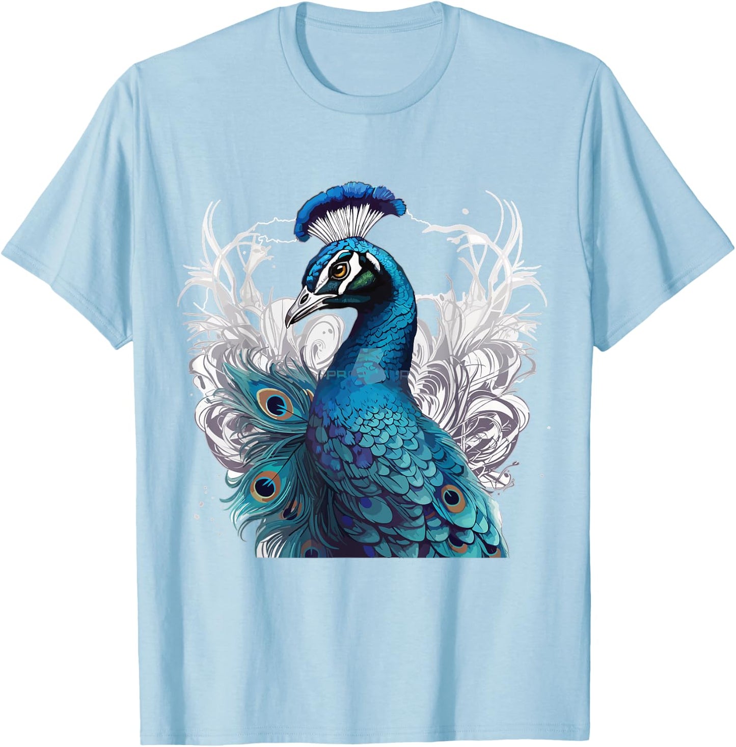 Peacock Feather Peahen Bird Animal Peacocks Lover T-Shirt - T-Shirt | Light Blue