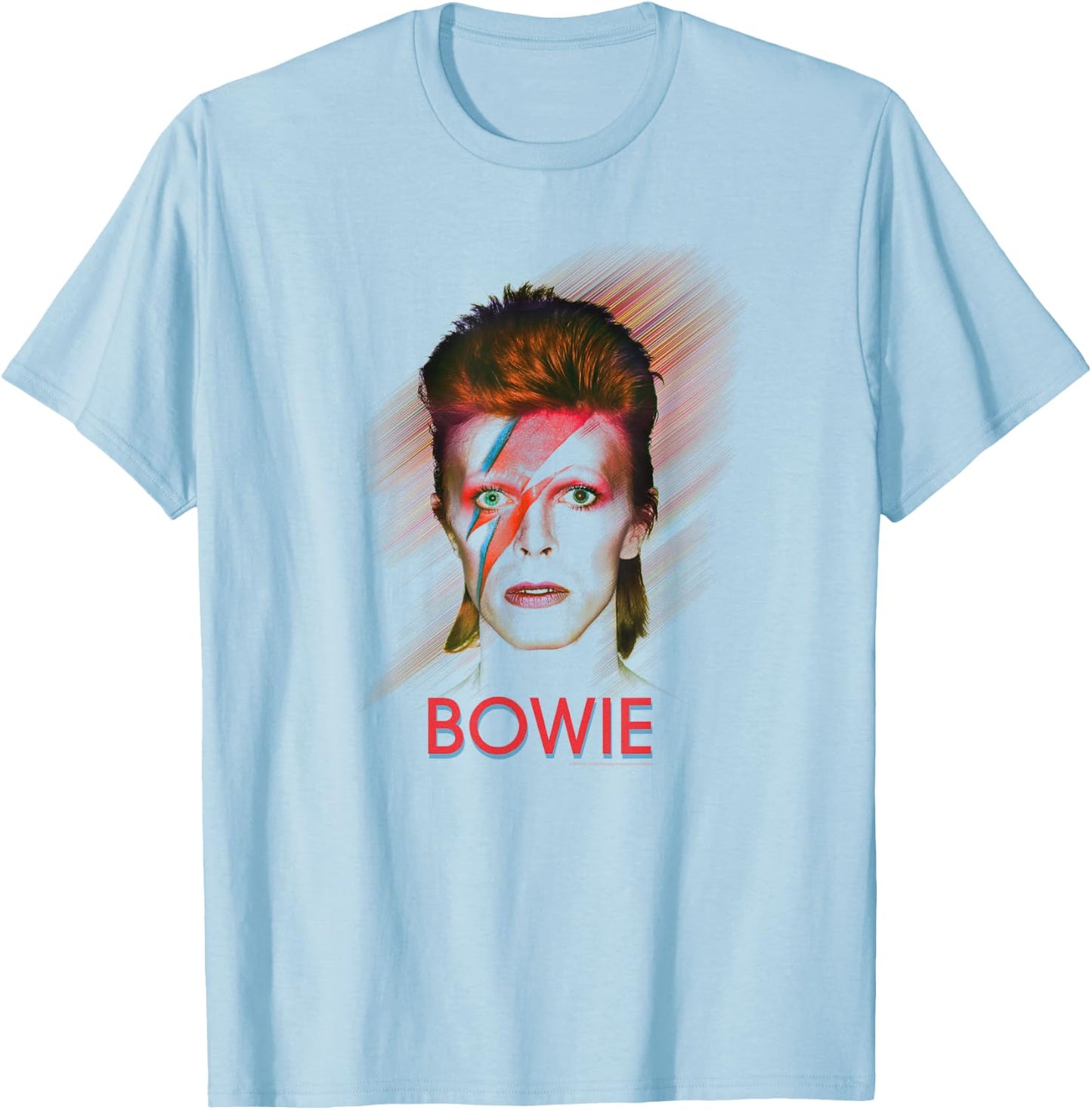 David Bowie - Blur Bowie , white, S T-Shirt - T-Shirt | Light Blue