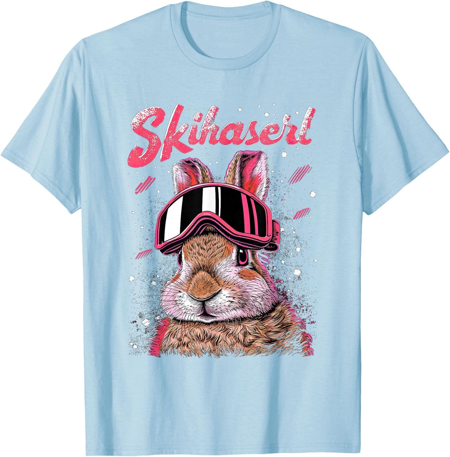 Skihaserl Apres Ski Haserl Skier Winter Women's , pink T-Shirt - T-Shirt | Light Blue