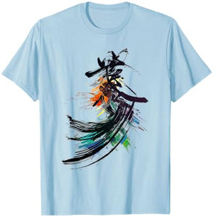 Anime Manga Pattern Abstract Drawing Art Flowers Anime , white, S T-Shirt - T-Shirt | Light Blue