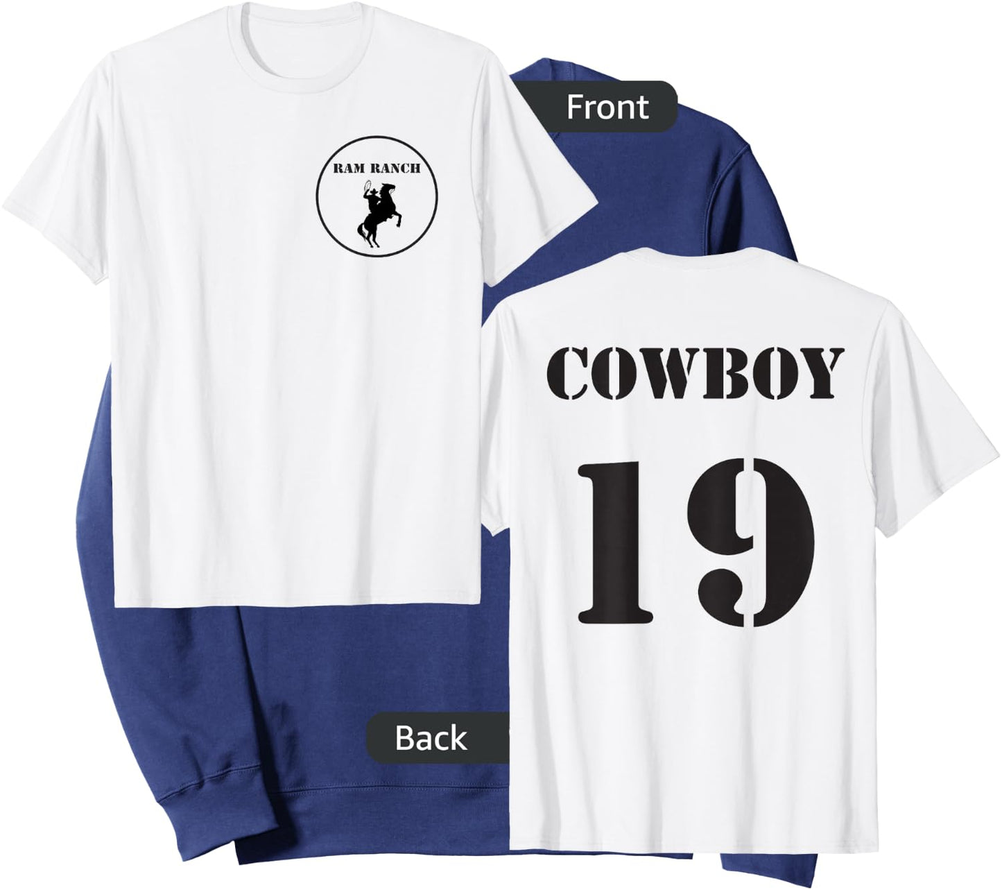 Ram Ranch Cowboy 19 meme Sweatshirt - Sweatshirt | Navy