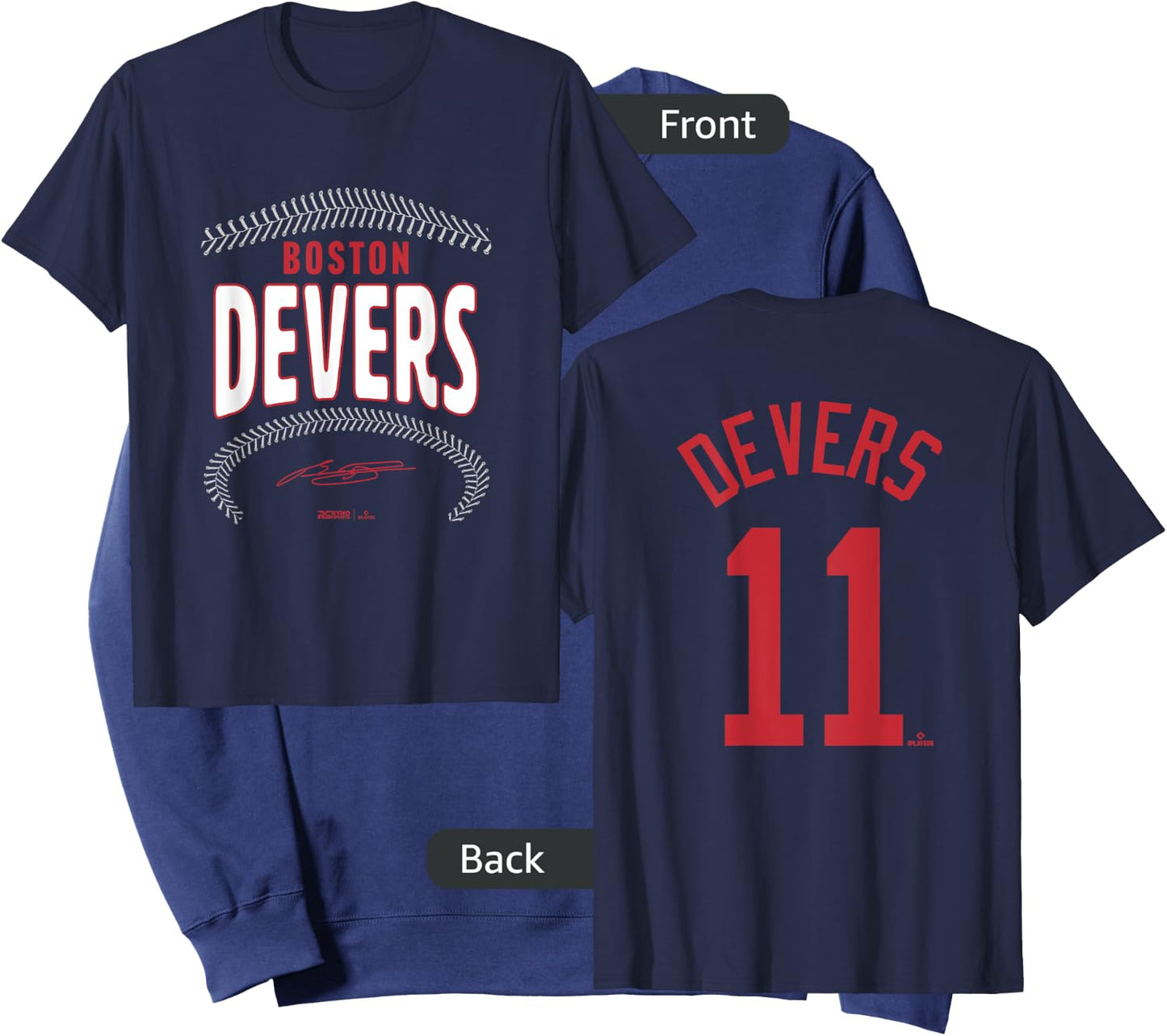 Rafael Devers Boston Baseball Name & Number (Front & Back) Sweatshirt - Sweatshirt | Navy