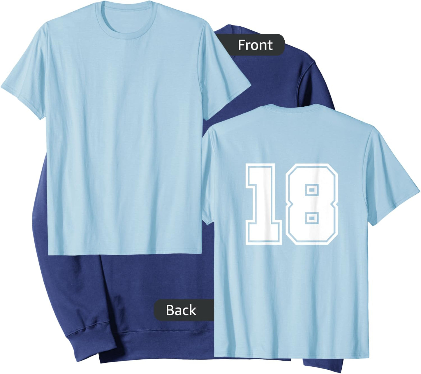 Number 18 No. Eighteen #18 Sports Jerseys Player Sweatshirt - Sweatshirt | Navy