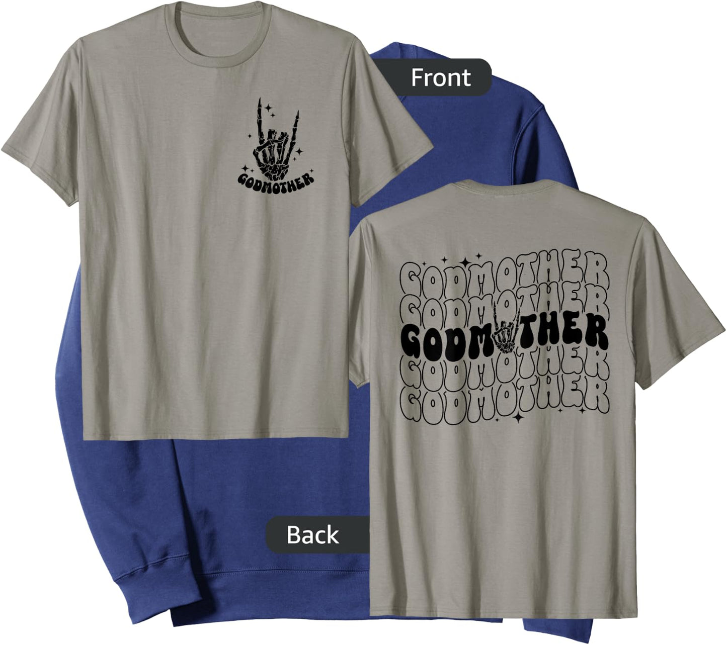 Godmother Skeleton Hand, Godmama Goddaughter Halloween Day Sweatshirt - Sweatshirt | Navy