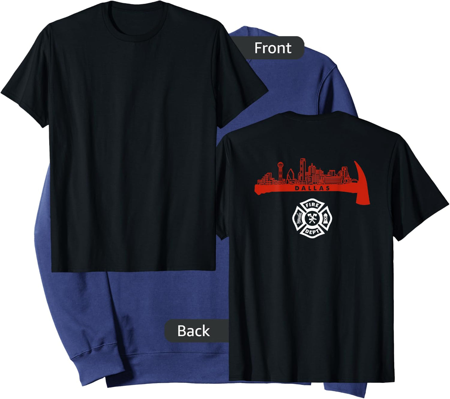Dallas Texas Fire Rescue Department Firefighter Firemen Duty Sweatshirt - Sweatshirt | Navy