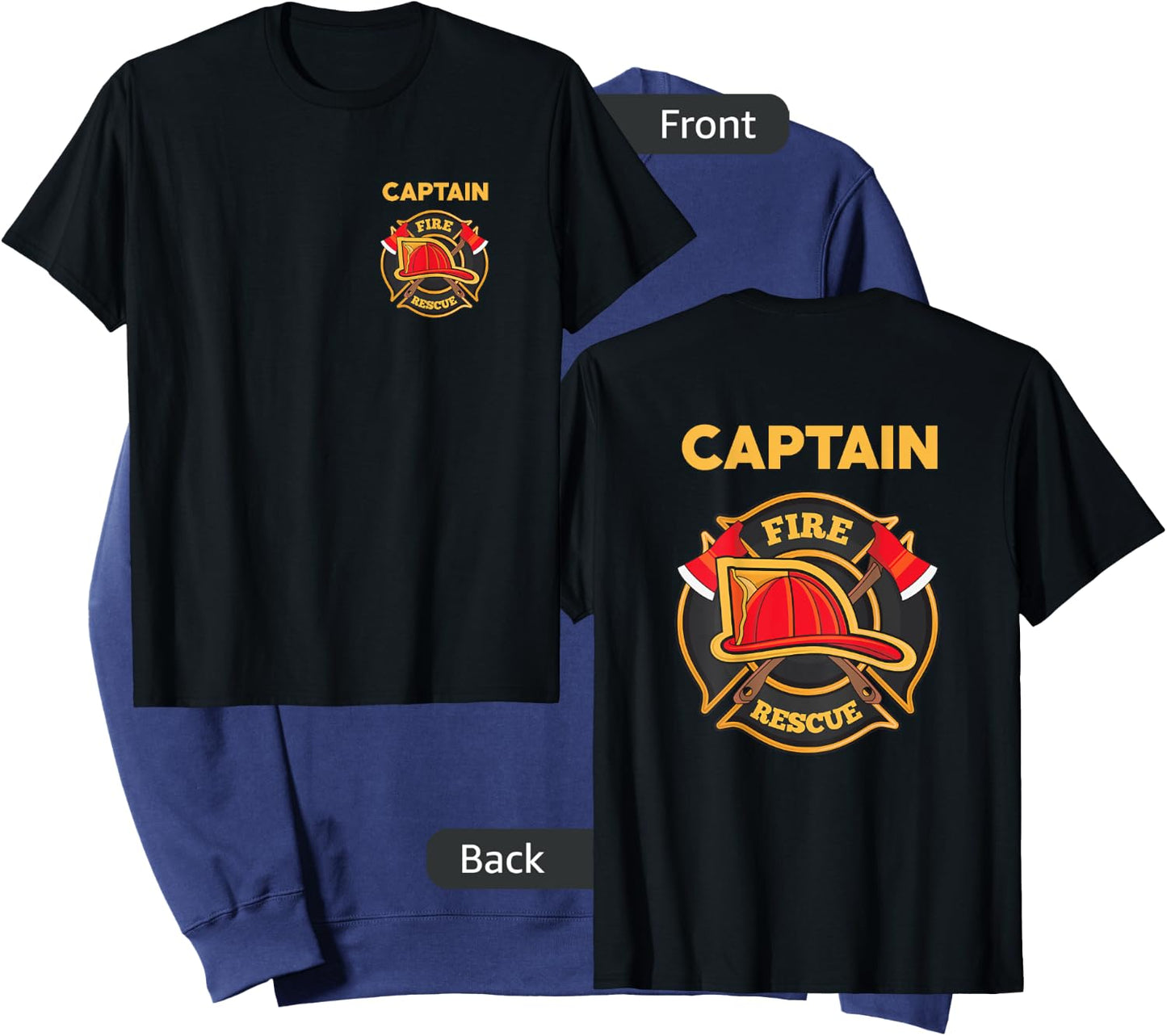 Fire Rescue Captain Department Firefighters Firemen Sweatshirt - Sweatshirt | Navy