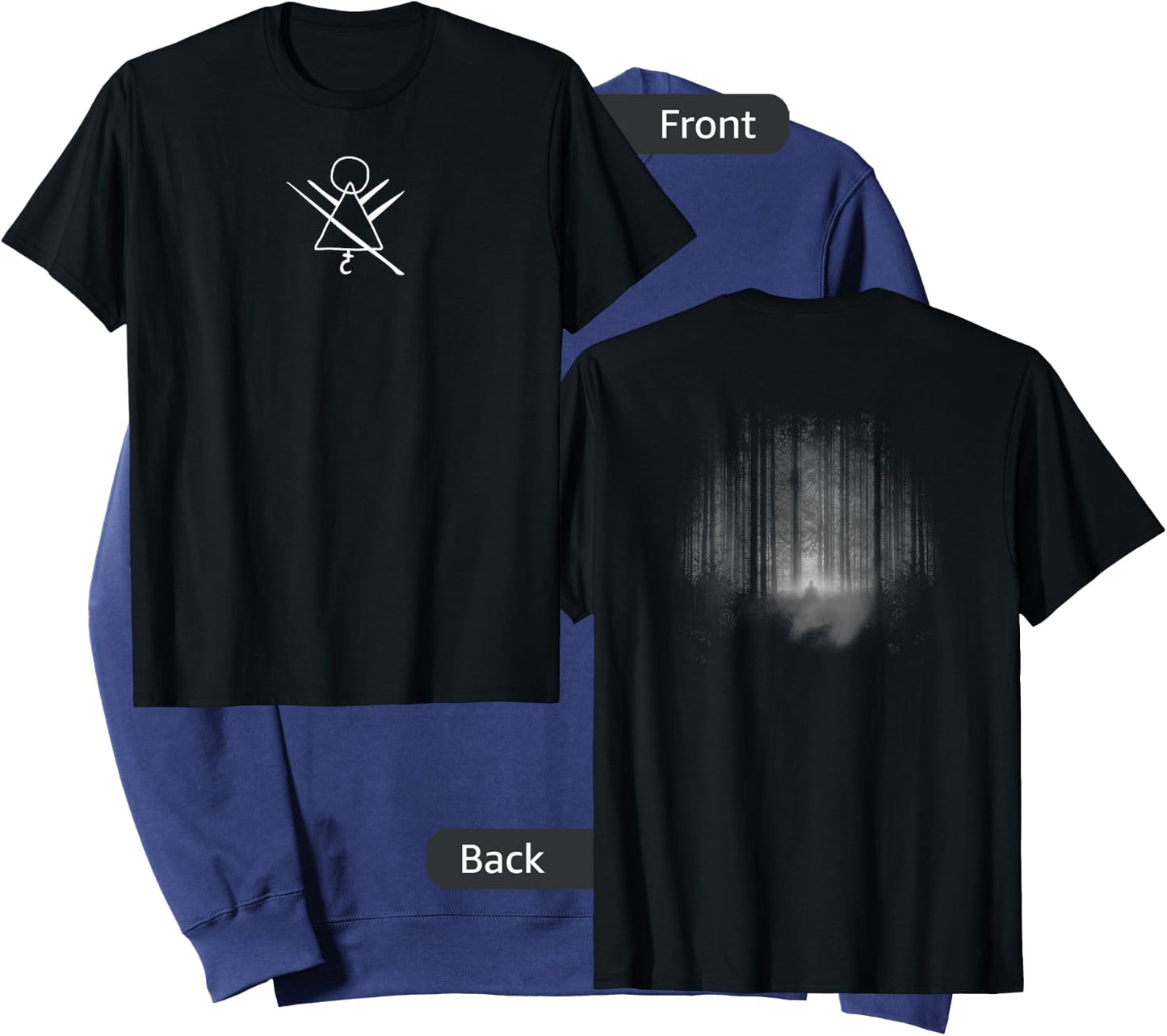Yellowjackets Cult Ritual Center Rune Icon Front & Back Sweatshirt - Sweatshirt | Navy