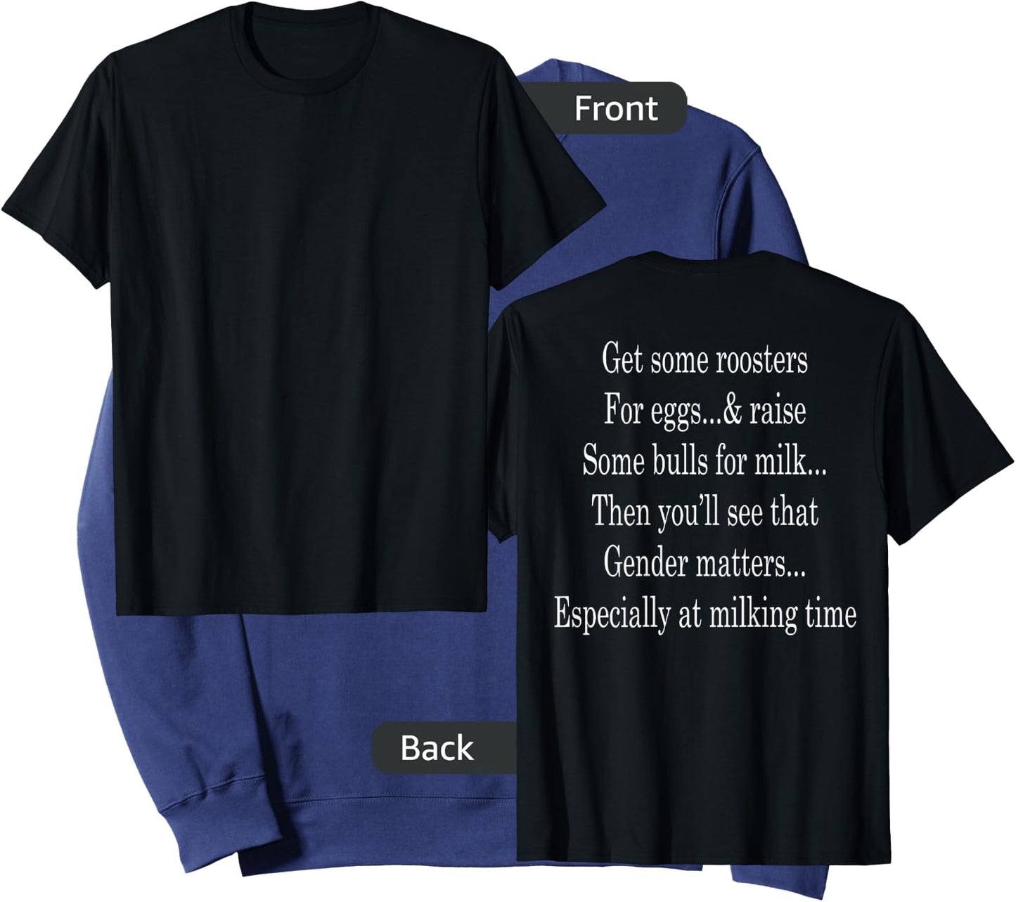 Get Some Roosters for Eggs and Raise Some Bulls (on Back) Sweatshirt - Sweatshirt | Navy